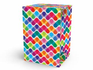 Carton Cajon - Colored Stripes