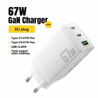 Essager 3-port GaN Charger 67 W Barva: Bílá