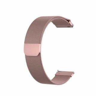 Kovový řemínek Milánský tah pro chytré hodinky - 22 mm Barva: Růžová