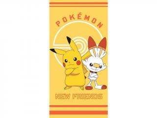 Bavlněná froté  osuška 70x140 cm - Pokémon Pikachu a Scorbunny