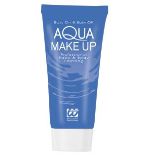 Barva Aqua Make Up na obličej a tělo modrá v tubě