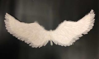 Bílá andělská křídla 100x45 cm