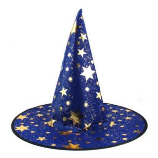 Čarodějnický klobouk modrý