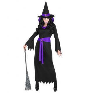 Čarodějnický kostým fialovočerný Dámské velikosti kostýmů: L (44-46)