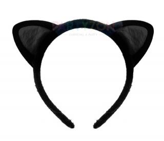 Čelenka kočičí uši černé