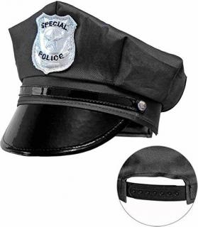 Černá čepice pro policistu dospělý
