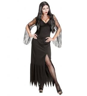 Černé šaty Morticia Dámské velikosti kostýmů: L (44-46)