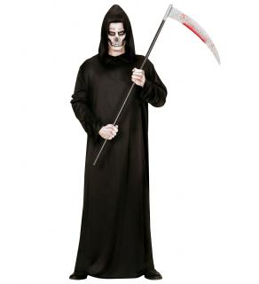 Černý hábit s kapucí Smrtka Pánské velikosti kostýmů: L (50-52)