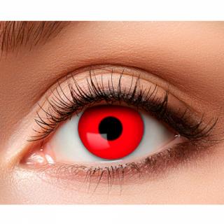 Čertovské kontaktní čočky červené (týdenní)