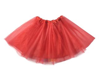 Červená TUTU sukně s podšívkou 50cm Barva tylové tutu sukně: červená
