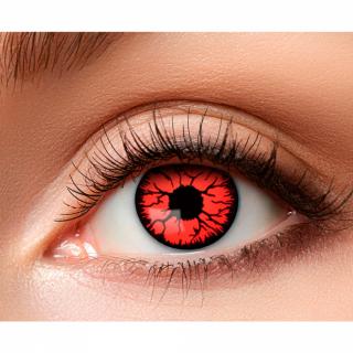Červené kontaktní čočky s žilkami (týdenní)