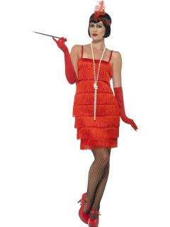 Charleston šaty 30. léta červené Dámské Velikosti Kostýmů: M (40-42)