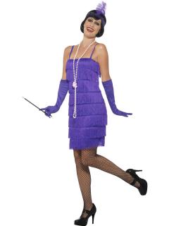Charleston šaty 30. léta fialové Dámské Velikosti Kostýmů: M (40-42)