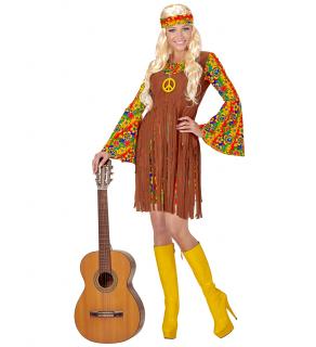 Dámské hippies šaty s třásněmi Dámské velikosti kostýmů: L (44-46)