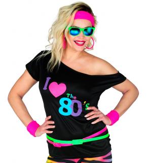Dámské tričko Miluju 80. léta Dámské velikosti kostýmů: XXL (52-54)