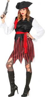 Dámský kostým Neohrožená pirátka Dámské velikosti kostýmů: L (44-46)