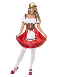 Dámský kostým Oktoberfest červený Dámské velikosti kostýmů: L (44-46)