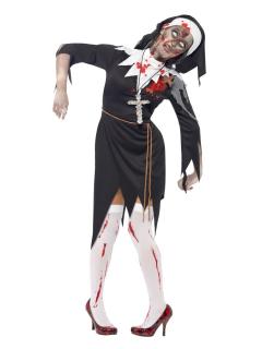 Dámský kostým zombie jeptiška Dámské velikosti kostýmů: L (44-46)