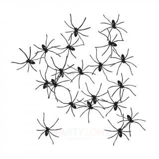 Dekorace pavouci s háčkem 24 ks
