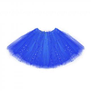 Dětská TUTU sukně s hvězdami modrá 30 cm