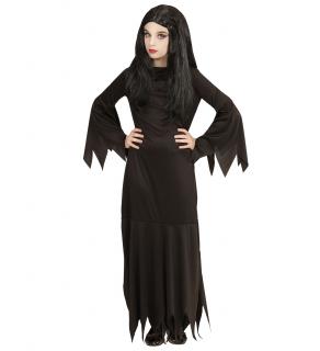 Dětský kostým Morticia Addams Dětské velikosti kostýmů: 116 cm (4-5 let)