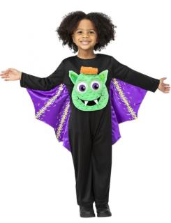 Dětský kostým netopýr s pohyblivýma očima Dětské velikosti kostýmů: 104 cm (2-3 roky)