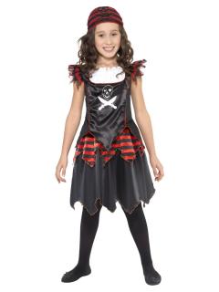 Dětský kostým Pirátka s šátkem Dětské Velikosti Kostýmů: M (7-9 let)