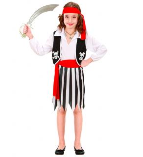 Dětský kostým pro pirátku Dětské velikosti kostýmů: 128 cm (5-7 let)