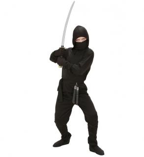 Dětský Ninja kostým černý Dětské velikosti kostýmů: 116 cm (4-5 let)