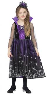 Fialový dětský kostým čarodějnice Dětské velikosti kostýmů: L (10-12 let)