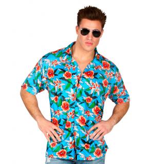 Havajská košile Modrá laguna Pánské velikosti kostýmů: XL (54-56)