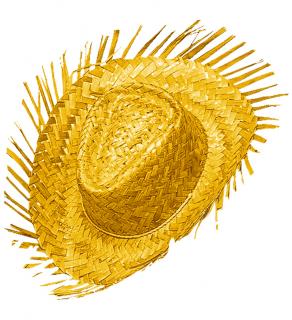 Havajský slaměný klobouk žlutý