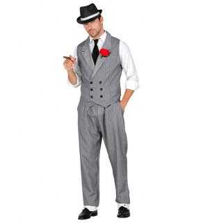 Kostým gangster (vesta, kalhoty) Pánské velikosti kostýmů: L (50-52)