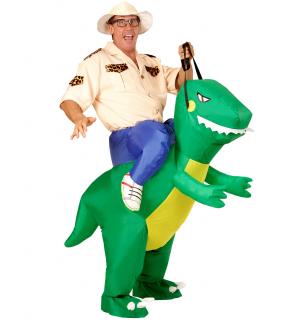 Kostým jezdec na dinosaurovi piggyback