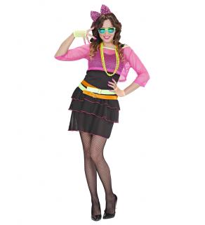 Kostým párty dívka z 80. let Dámské velikosti kostýmů: XL (48-50)