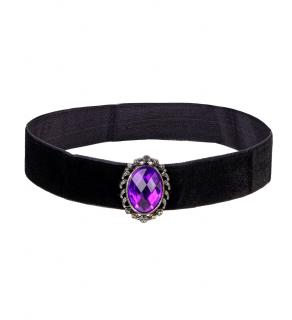 Náhrdelník Gothic Choker fialový