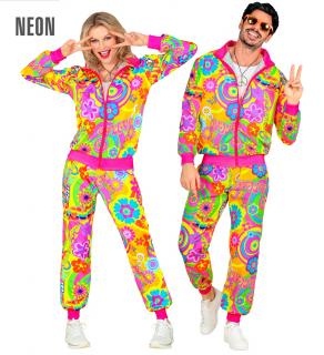 Neonová hippie souprava Pánské velikosti kostýmů: L (50-52)