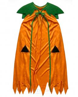 Oranžový plášť Halloween dýně 100 cm