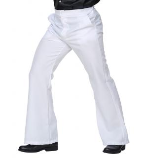Pánské bílé retro kalhoty zvonáče Pánské velikosti kostýmů: M (46-48)