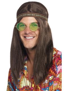 Pánské hippies doplňky - brýle, čelenka, přívěsek