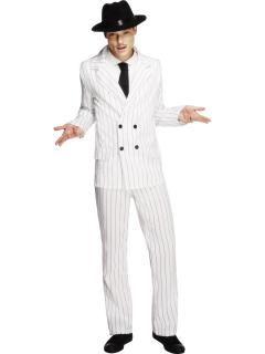 Pánský kostým gangster bílý oblek Pánské velikosti kostýmů: L (50-52)
