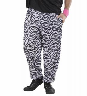 Retro kalhoty zebra 80. léta Pánské velikosti kostýmů: L (50-52)