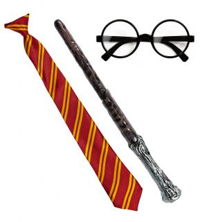 Sada Harry Potter - hůlka, kravata a brýle