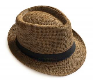 Slaměný fedora klobouk hnědý