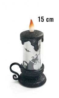 Svítící svíčka Halloween 15 cm