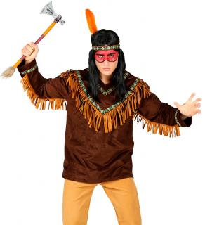 Triko pro kostým indiána deluxe Pánské velikosti kostýmů: S (42-44)
