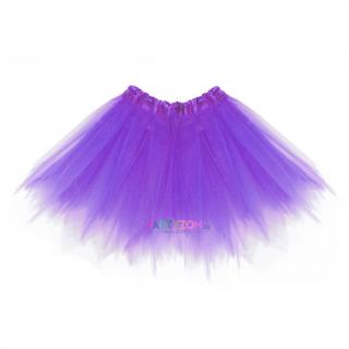 Tutu sukýnka fialová pro děti 28 cm Barva tylové tutu sukně: fialová