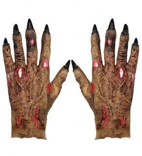 Zombie rukavice vrásčité ruce