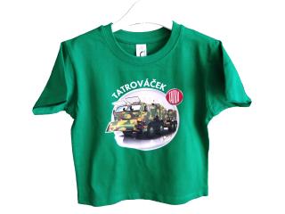 Dětské tričko zelené TATROVÁČEK Velikost: 2roky- 86-94 cm