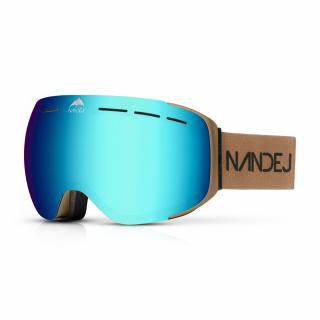 Lyžařské brýle NANDEJ MNG Brown/Ice Blue Brýle + pevné ochranné pouzdro